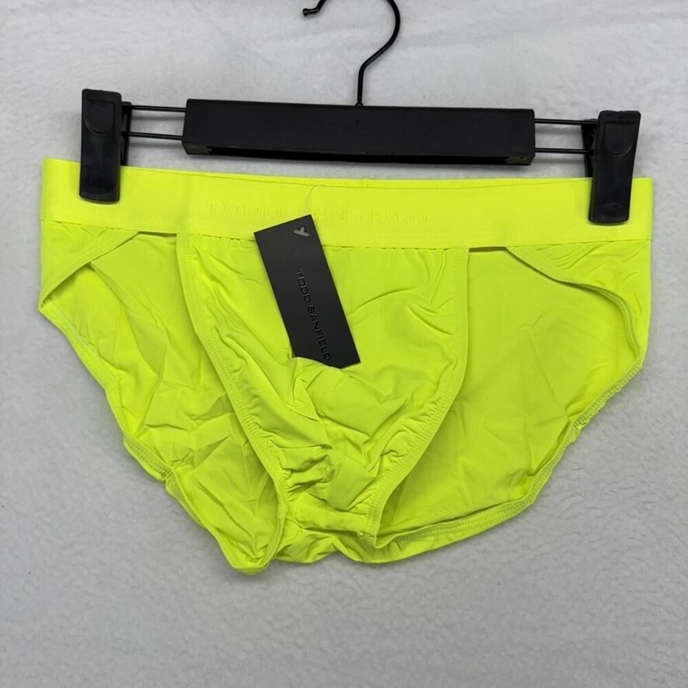 Todd Sanfield Brief Men's XS Yellow Neon Highlighter Defiant Sport Underwear NEW